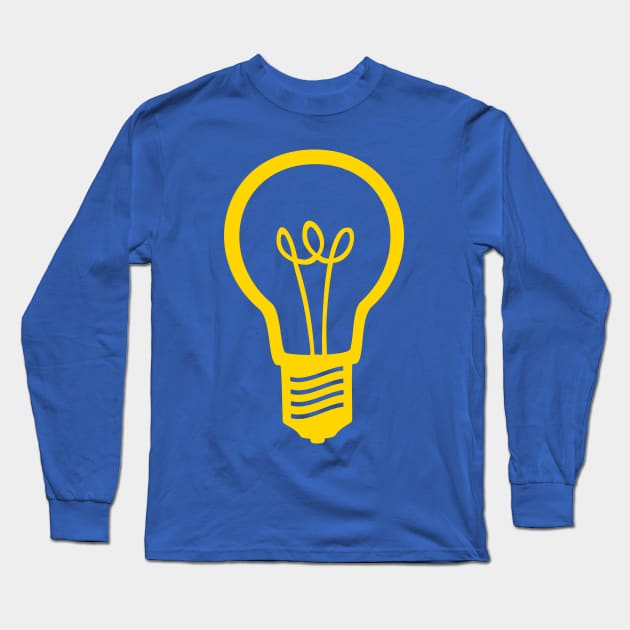 Yellow Light Bulb Long Sleeve T-Shirt by XOOXOO